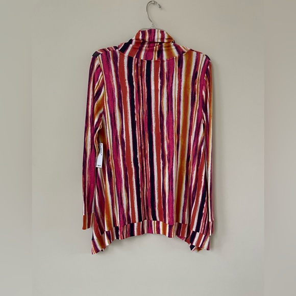 Willow Drive Printed Cowlneck Women Tunic Pink Stroke Combo. - Picture 3 of 4